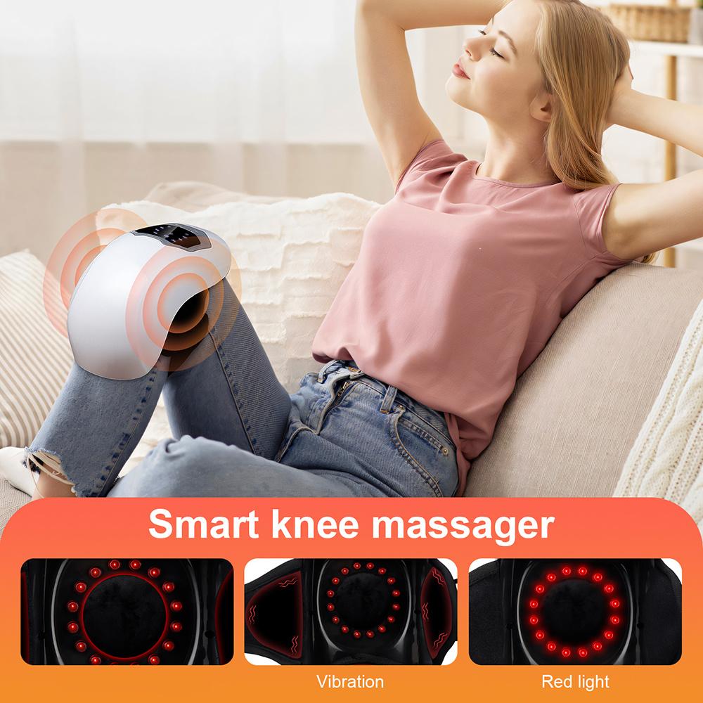 Massaggiatore Smart Wireless per Ginocchio Vibrazione Pressione dell'Aria Impastamento Macchina per Massaggio Ginocchio Elettrico Gomito Spalla Ginocchio masajeador