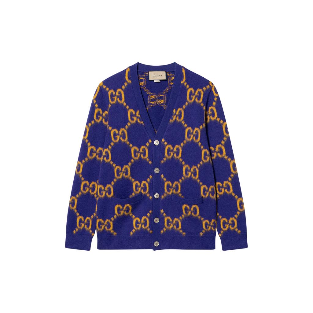 Gucci Gg Intarsia Knit Cardigan 764738-XKDPB-5673