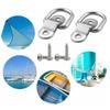 2/4/6/8Pcs Heavy Duty D Rings Tie Down Anchors Universal Trailer Connector Link D Shaped Tow Hook Wall Surface Mount Bracket