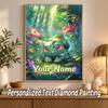 Bulbasaur Custom Name Diamond Painting Personalized 5D Full Drill DIY Diamond Art Home Decor