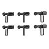 6PCS L Track Hook Double Stud Tie Down Fitting Carbon Steel for Truck Bed Trailer Cargo Control Pickup RV ATV
