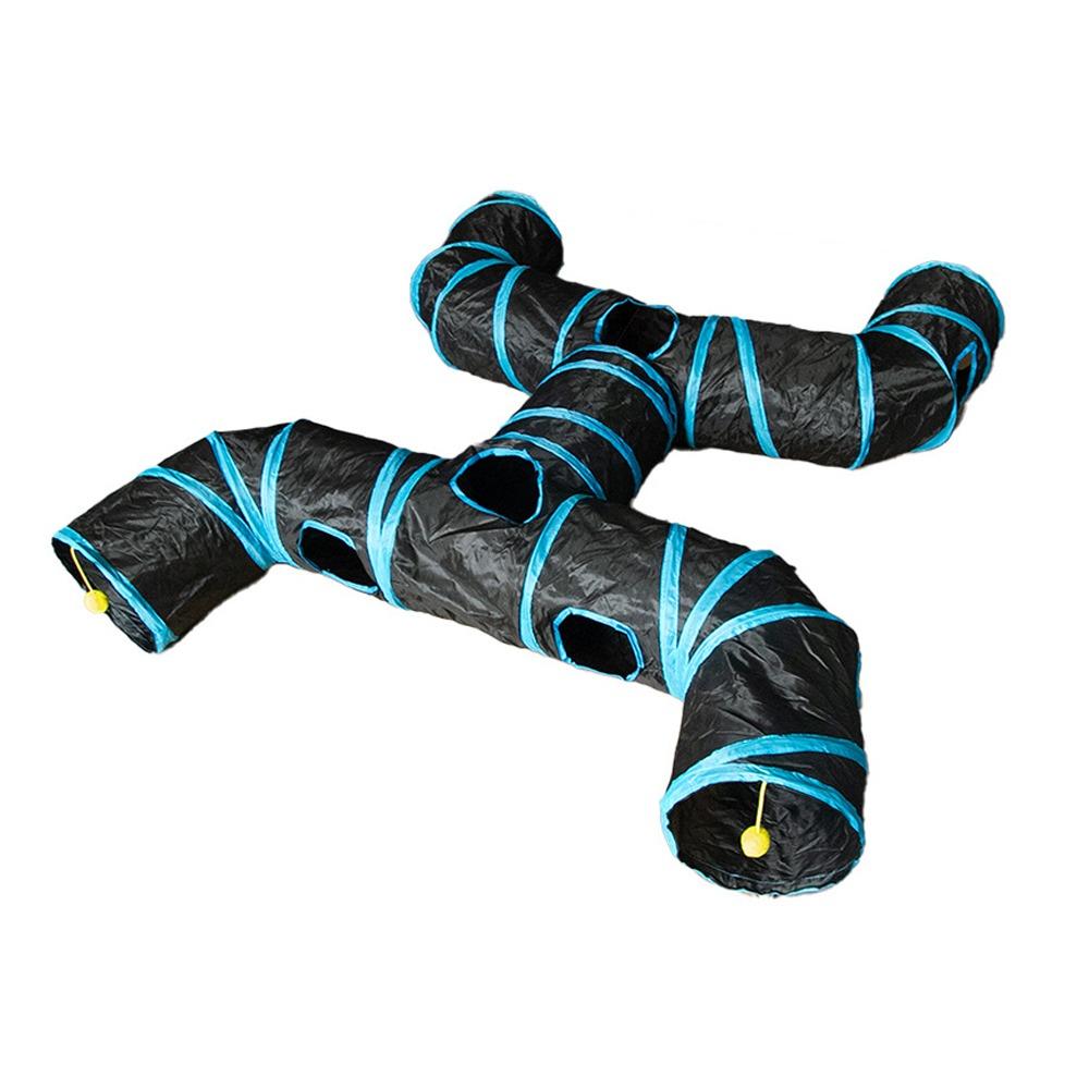 Polyester+Steel Wire Cat Tunnel Tube Foldable Cat Maze Tunnel Portable Pet Fun Play Toy  Puppy