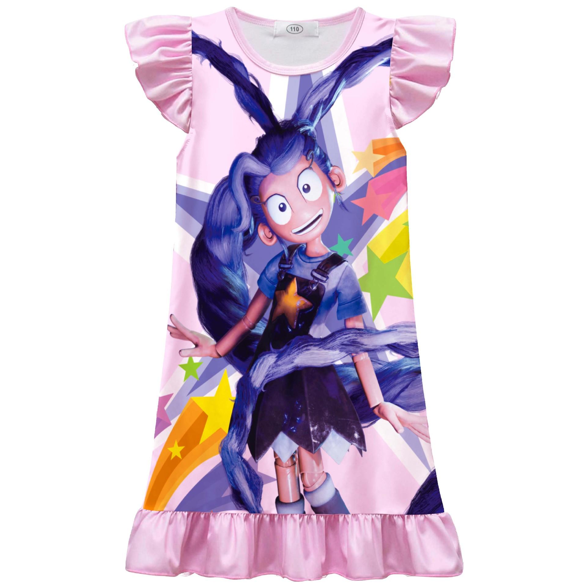 New Bobi Time Lily Cosplay Dress for Girls Kids Game Time Mask Bag Halloween Role Play Costume Party Fancy Dress 110
