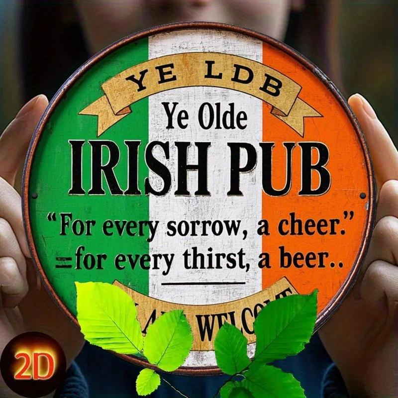 Vintage Ye Olde Irish Pub Metal Tin Sign for Home Bar Decor 20x30cm（7.8x11.8inch）