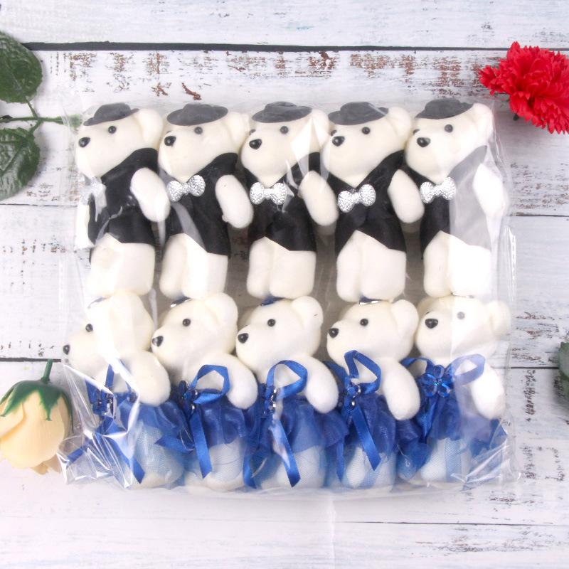 10Pcs Couple Foam Bear Wedding Valentine'S Day Decoration Cute Cartoon Small Bear Birthday Flower Bouquet Packaging Materials