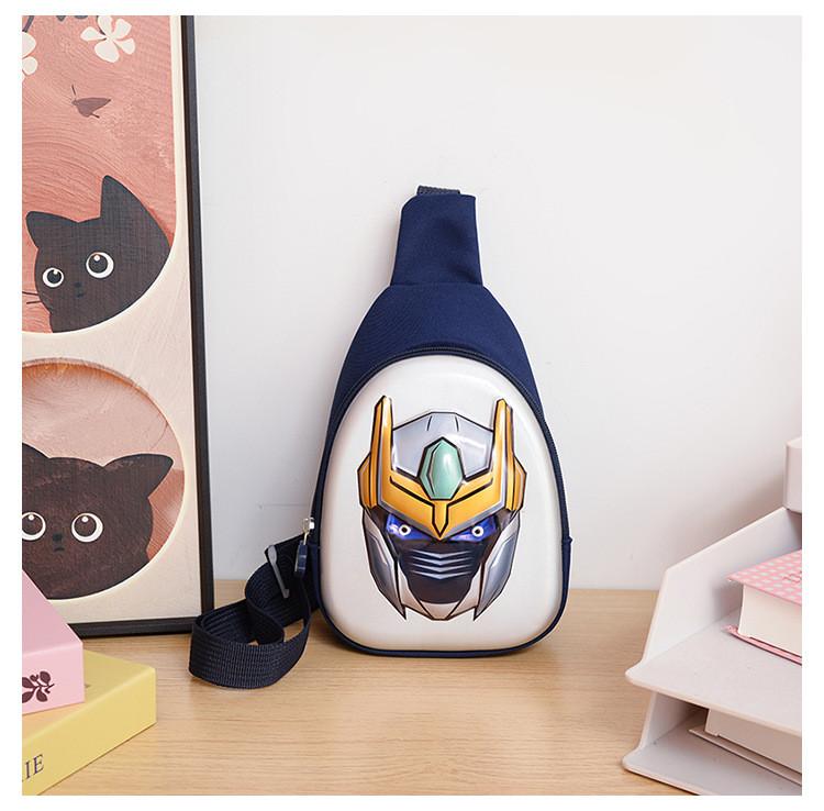

Принт Трансформеры Наплечная Сумка Кроссбоди Нагрудная Сумка Детская Мультяшная Повседневная Уличная темно-синий