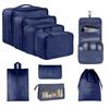 Seven-Piece Travel Storage Set: Wash Bag, Clothes, Underwear Organizer & Folding Sub-Pack