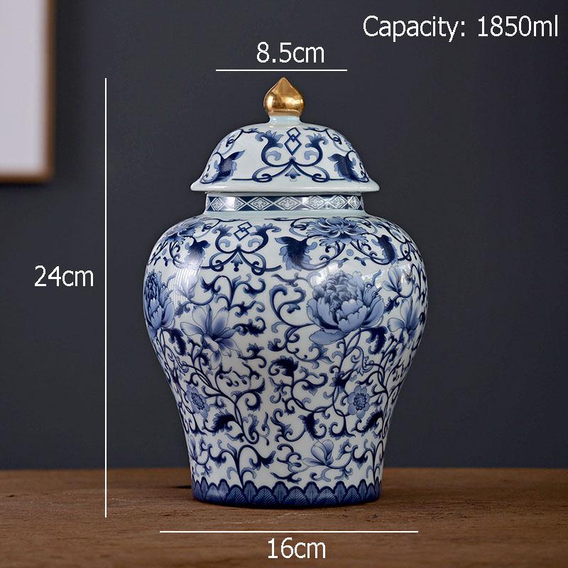 Enamel Color General Jar Ceramic Candy Jar Tea Caddy Cosmetic Containers Classical Porcelain Storage Jars Vintage Home Decor