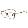 Retro Anti-blue Reading Glasses Leopard Patterned Square Frame Presbyopia Eyeglasses Blocking Blue Light Eyewear +1.0 To +4.0