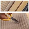 Flax Car Seat Cover Cushion 3D Surrounded Leather Line Front Protector Four Seasons Universal Breathable Pad For Most Sedan