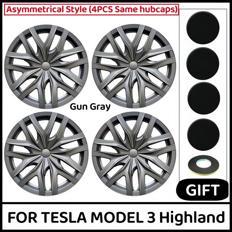 

4PCS for Model 3 Highland 2024-2026 Wheel Cap 18 Inch Wheel Caps AutomobileHub Cap Full Rim Cover Accessories For Tesla Tesla Model 3&2024 2025 year&18-Inch Highland
