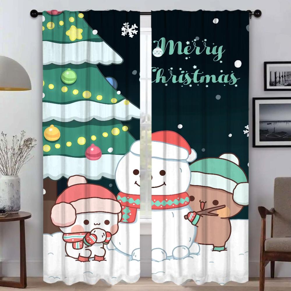 Bubu and Dudu Tulle for Bedroom Kitchen Curtains for Living Room Curtain Blackout Curtains 2 Pieces Shades Partition Elegant
