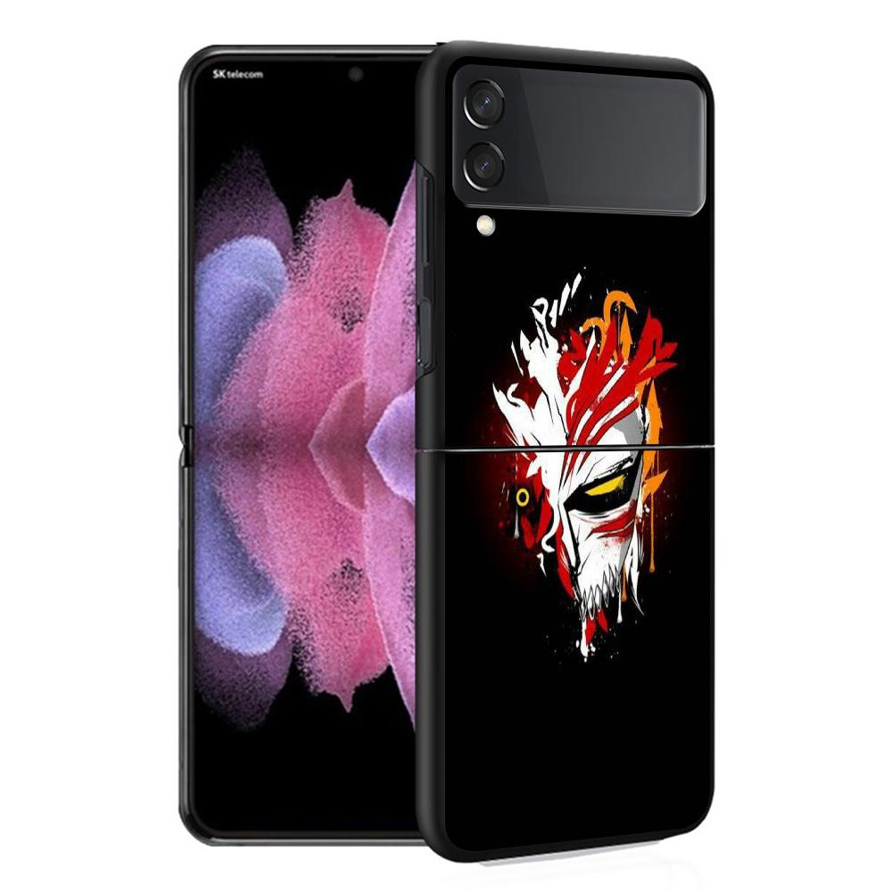 

Роскошный чехол для Samsung Galaxy Z Flip 4 3 5G, черный ПК, жесткие чехлы для телефонов, модная задняя крышка ZFlip Funda Kurosaki Ichigo Bleach Sac Samsung Z Flip 5G