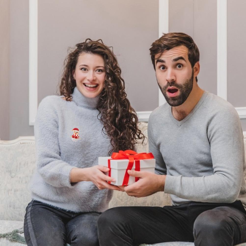 Christmas Brooch Pin Rhinestone Crystal Snowman Pins Christmas Trees Jewelry Pins for Xmas Decorations