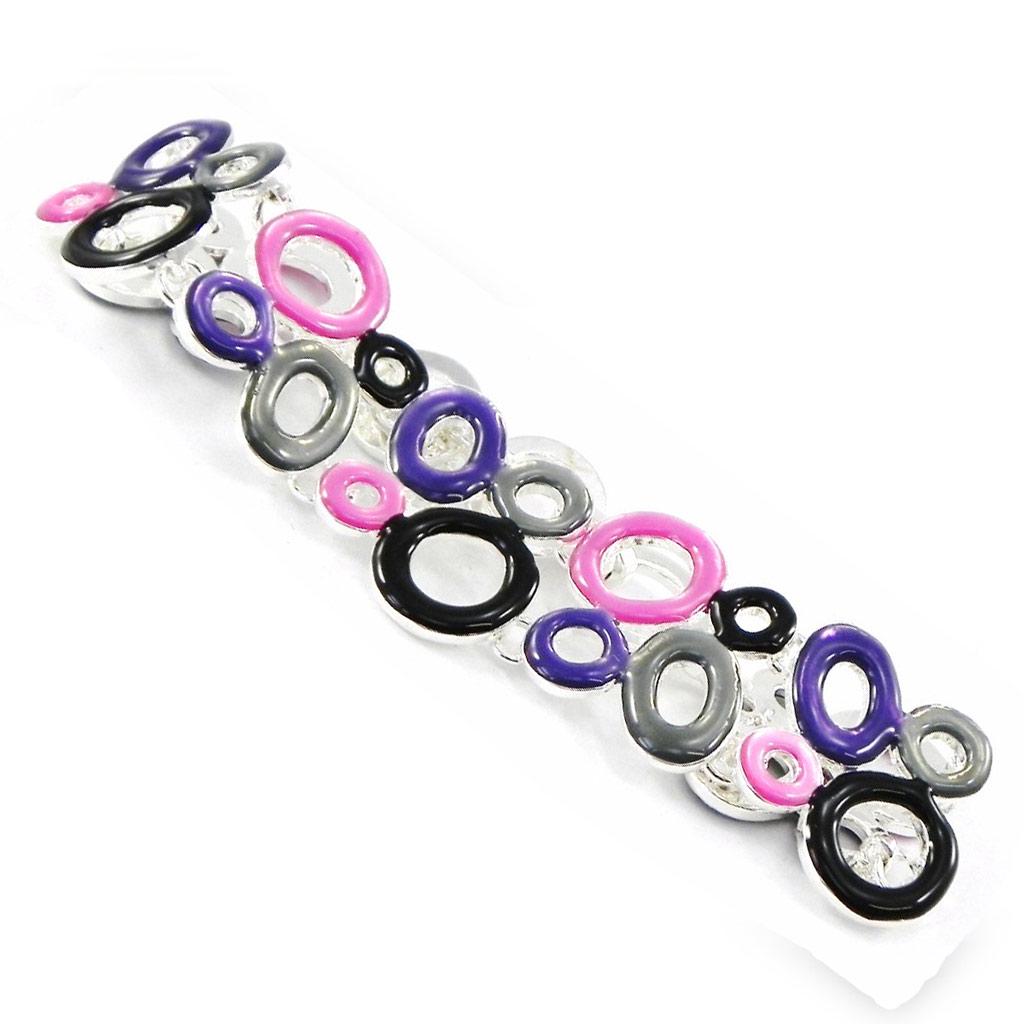 NOA [H8396] - Designer Bracelet 'Les Acidulés' Pink Purple