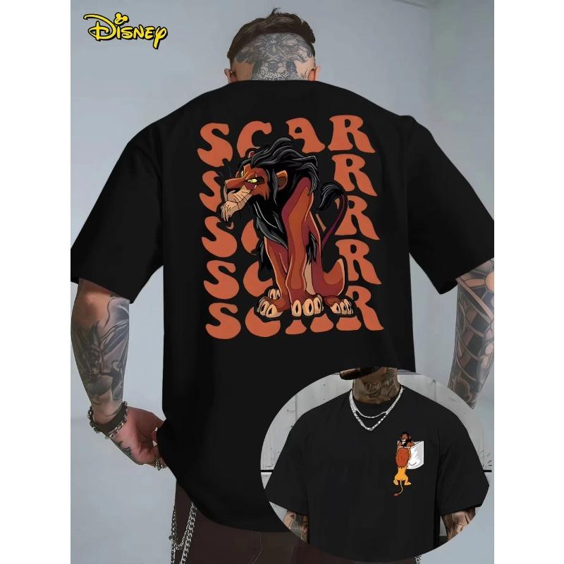 Disney - T-shirt da uomo stampata con il motivo 2026 Princess SECURITY sul davanti e sul retro. T-shirt da uomo a maniche corte