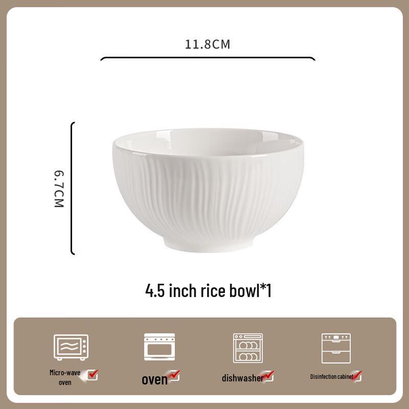 

ZISIZ Цзиндэчжэнь Керамическая 4,5-дюймовая Пиала для Риса