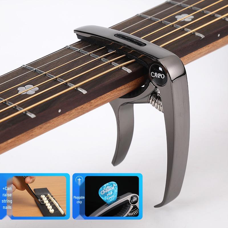 Metal Guitar Capo & Tuner Clip for Acoustic/Electric Guitars & Ukuleles