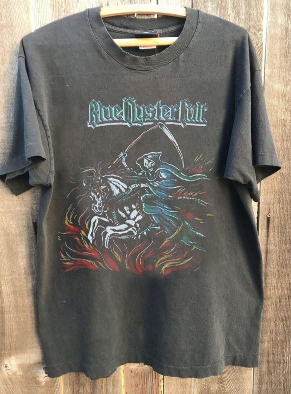 

Blue Oyster Cult Band Graphic Charcoal Short Sleeve Unisex T shirt S5XL KH18854 Unisex T-Shirt L