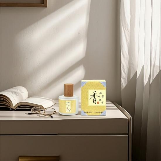 50ML Chinese Inspired Perfume Long-lasting Floral Fruity Woody Scent Body Perfume Fresh Daily Wear Chinese Aesthetic Fragrance Spray