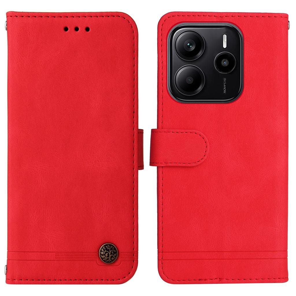 For Xiaomi Redmi Note 14 4G (164.84mm) Leather Wallet Cases Skin Touch Phone Cover Stand with Strap