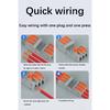 Male Female Docking Mini Quick Wire Connector Universal Compact Electrical Wiring Connectors Push-in Conductor Terminal Block Plug Connectors 4