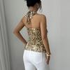 European and American new printed Spice Girl vest, sexy pure desire wind tube top, slim and thin backless sling