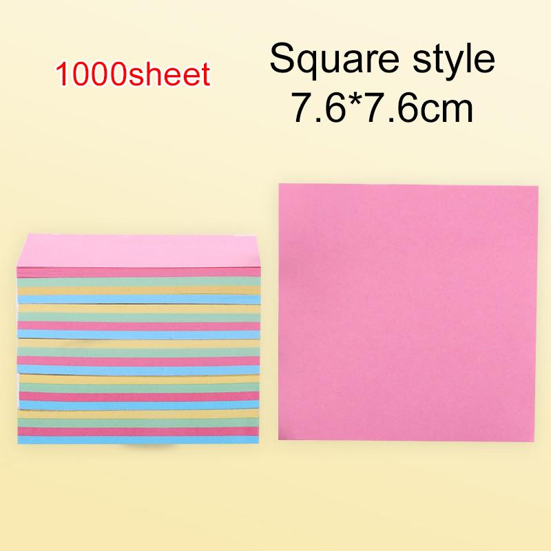 1000sheet Sticky Note Teaching Incentive Supplies Office Study Notes Fluorescent Color Student Sticky Notes Tear-off Message TMZ