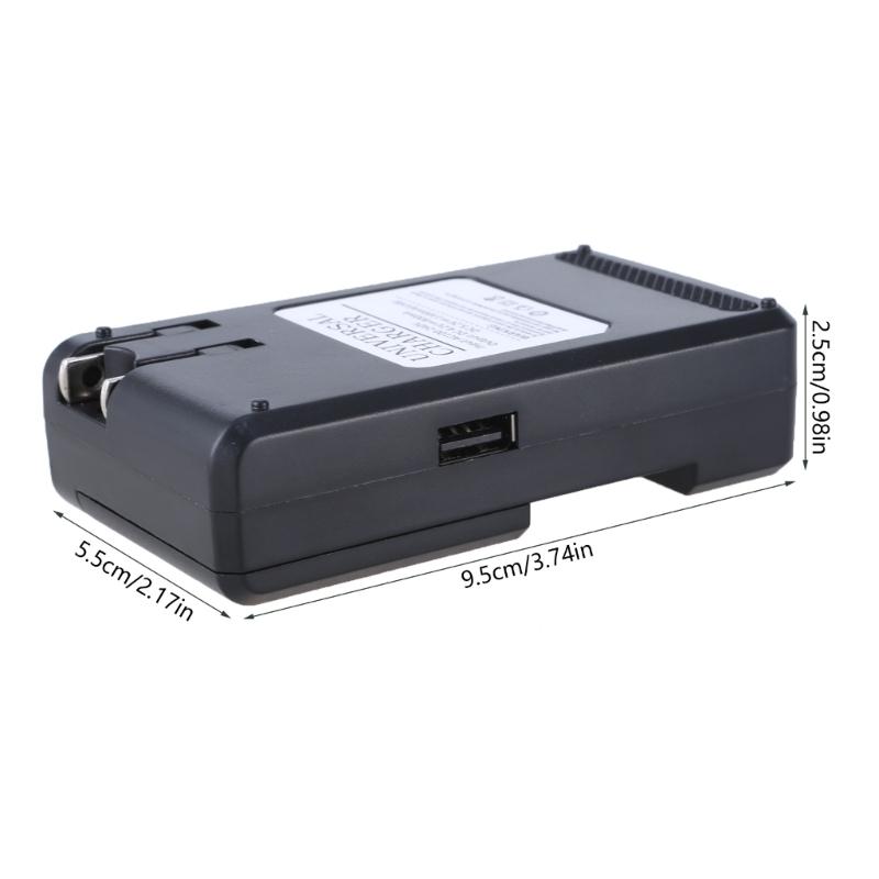 LCD Display Wall Travel Charger Support USB Double Output for Mobile Phone Camera Battery Fast Charging Dock