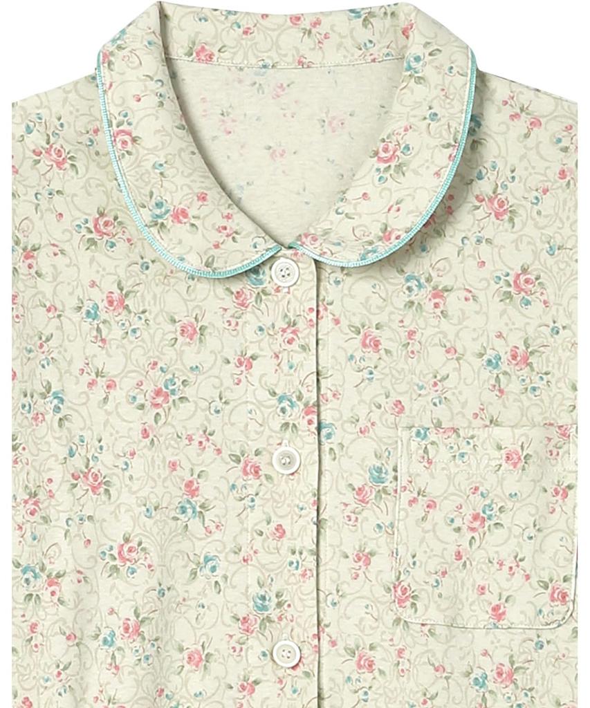 Long Long Cotton EP7040 CR [Wing/Wacoal] Pajamas, Sleeves, Pants, 100% (Main Body) Women's