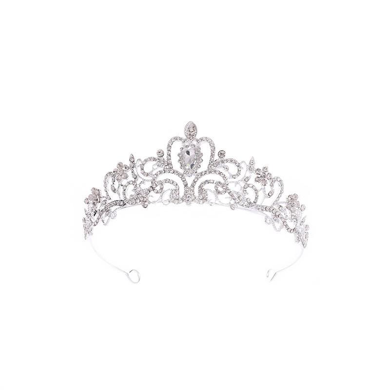 Elegant European & American Bridal Jewelry Set: Crown, Necklace & Earrings - Perfect for Weddings & Parties.