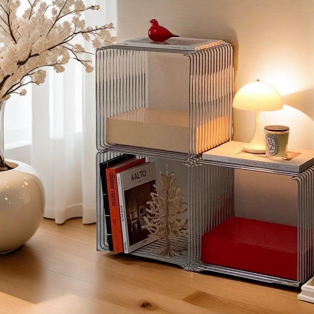 Beistelltisch für Sofa im Vintage-Stil aus Kohlenstoffstahl mit Zeitschriftenablage