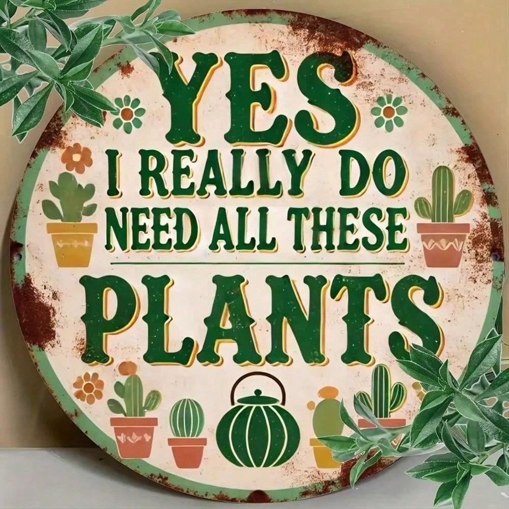 Metal Poster Wall Art, Vintage Farmhouse Garden Sign, Rustic Iron Decor for Home