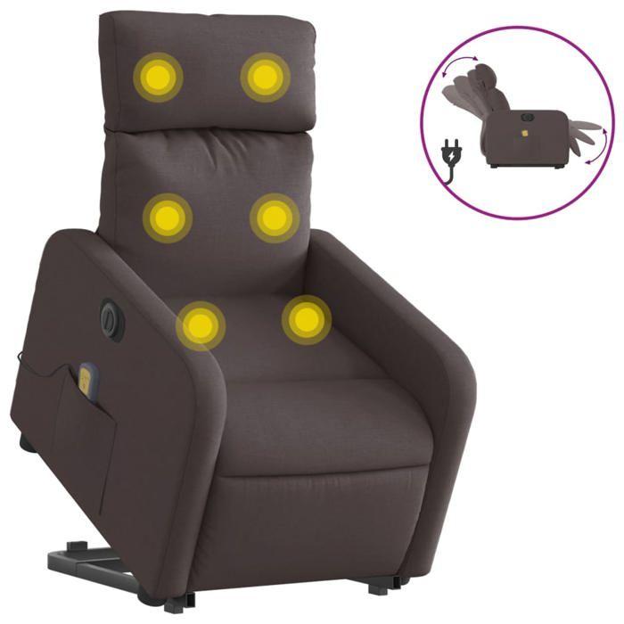 VidaXL Electric Massage Recliner, Relaxation Chair with Adjustable Backrest and Footrest, Salon Seat 3206731