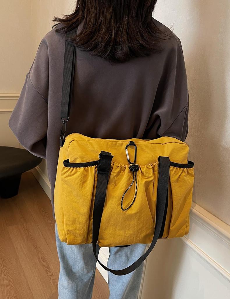 Boston Tote Water Shoulder Storage Yellow [House Yayoi] Handbag, Bag, Bag, Nylon, Bag, Lightweight, Mother's Bag, Outdoor, Repellent, Lightweight,