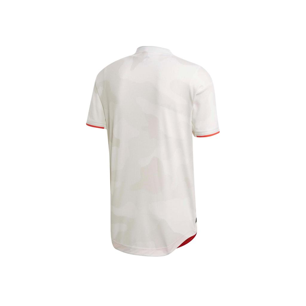 adidas Logo Letter Print Straight Cut Quick-Dry Retro Football Jersey Men Tops White DW5462