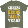 40th Birthday 40 Year Old Funny Alcohol Unisexs TShirt 100 Cotton