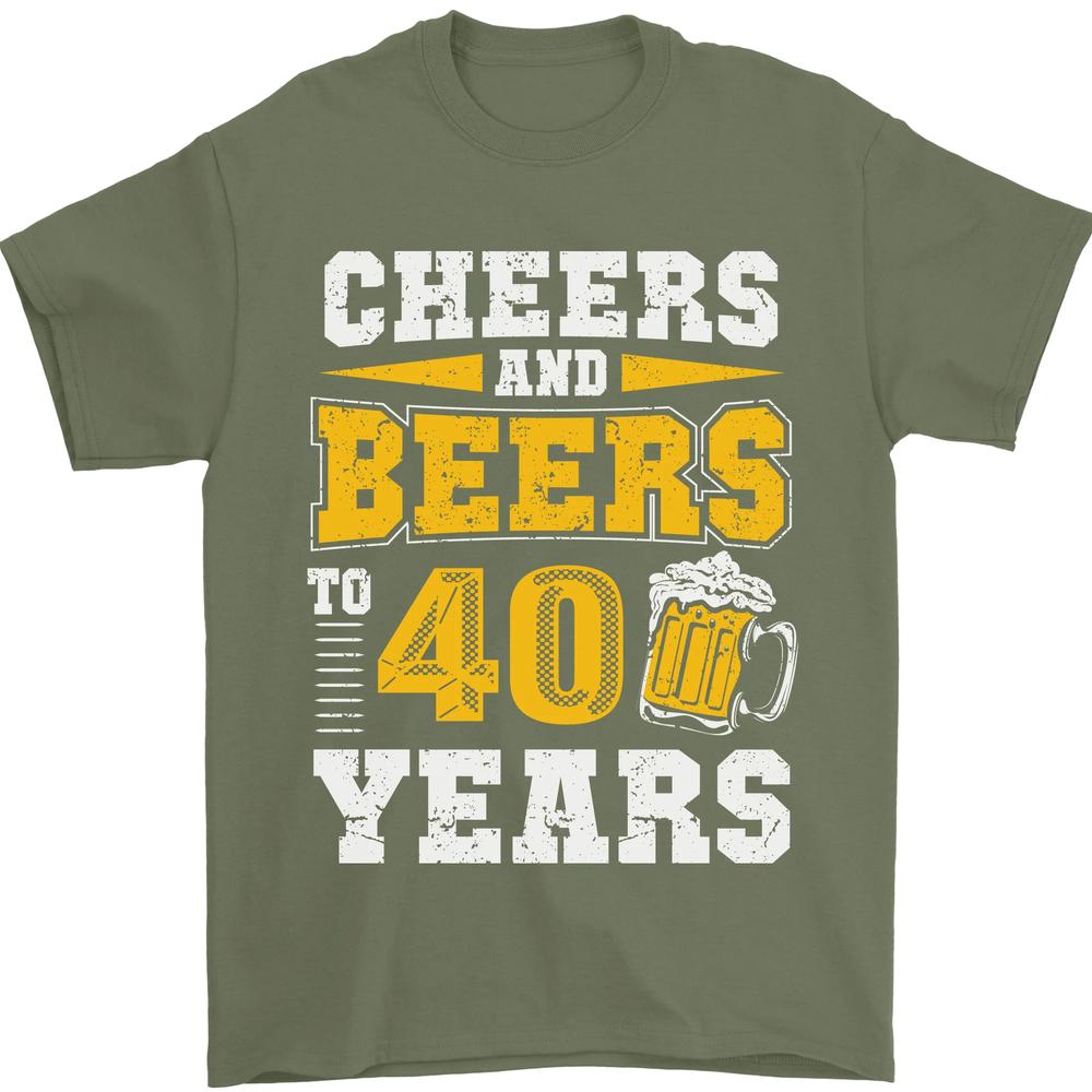 40th Birthday 40 Year Old Funny Alcohol Unisexs TShirt 100 Cotton