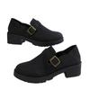 Women's Round Toe Loafers, Soft Sole Block Heel Casual Shoes