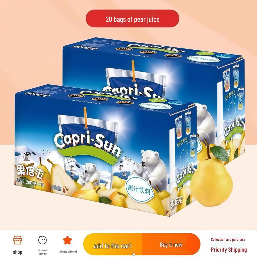 Imported Fruity Goodness: Little Monster Natural Freshly Squeezed 200ml Grape, Pear & Orange Juice for Kids