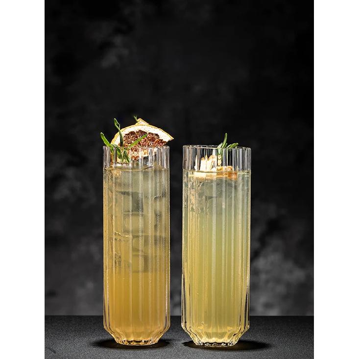 Crystal Glass Striped Creative Cocktail Glass Collins Glass Juice Glass Slightly Tipsy Mxing Glass Special Drink Glass Water Cup