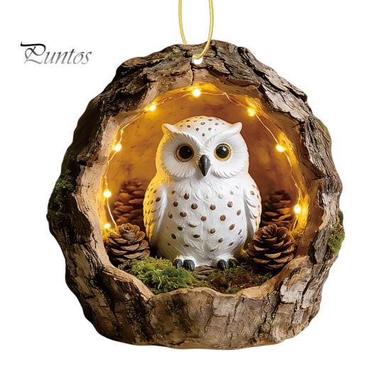 Festive Atmosphere Decorations Forest Animal Ornament, 2D Flat Woodland Acrylic Christmas Home Party Hanging Supplies Decoration for Tree, Holiday