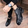 Short Boots Men's Autumn British Martin Boots Men's Fashion Zipper Leather Boots Casual High Top Leather Shoes Trendy Boots