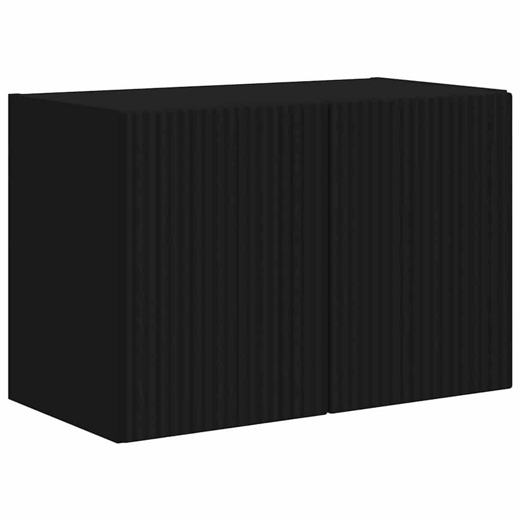 Wall Mounted TV Cabinet Black 59.5 X 31 X 40 Cm Engineered Wood