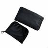 Flannel Trip Blanket Pillow 2 In 1 Set Foldable for Outdoor Black