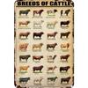 Vintage Metal Cattle Milk Tin Sign Rectangular Iron Painting Home Wall Decor