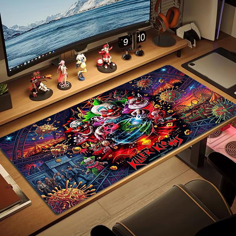 Killer Clown Horror Color Mouse Pad Large Gaming Table Cushion Non-slip Laptop Tablet Big Mousepad XXL Mat Mini PC Playmat With Lock Edge