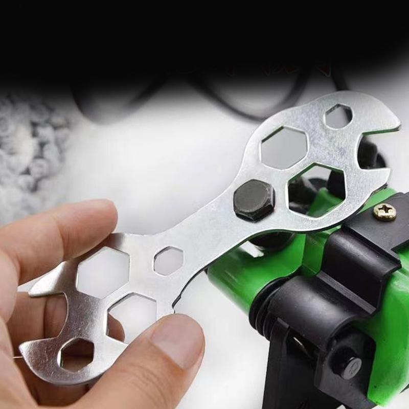 15 In 1 Portable Bicycle Cycling Bike Wrench Steel Hexagon Spanner Repair Tool Kits Multifunction Wrench Flat Spanner