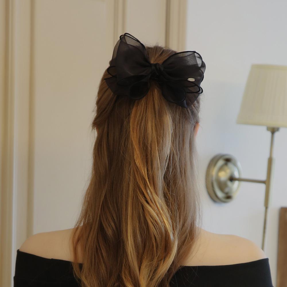 Dieuamour Handmade Double Ribbon Hairpin 3 Colors