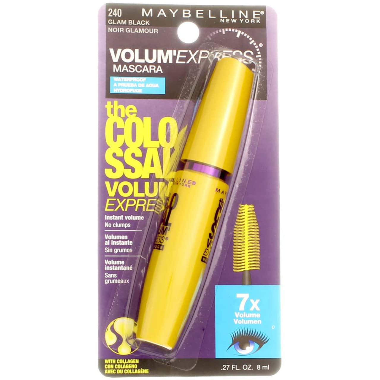 

Maybelline Volume Express Colossal Waterproof Mascara #Glam Black 0.27 oz